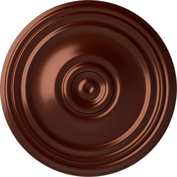 Ekena Millwork Reece Ceiling Medallion (Fits Canopies up to 6 3/4"), Hand-Painted Antique Copper, 21"OD x 1 1/4"P CM21REACS - main